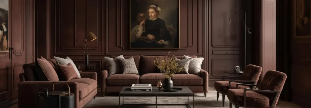 interieur geïnspireerd op de kleuren uit de Golden Age Glow kleurtrend van Wijzonol