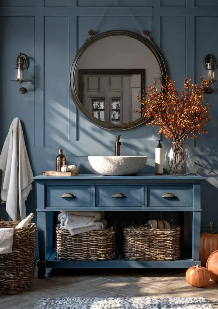 wastafel geïnspireerd op kleurtrend gradient blues