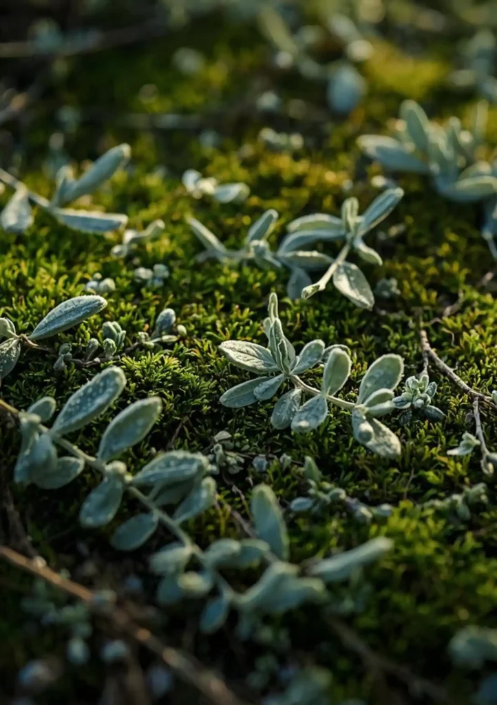 mos, salie en eucalyptus ter inspiratie voor de Fragile Greens Kleurtrend