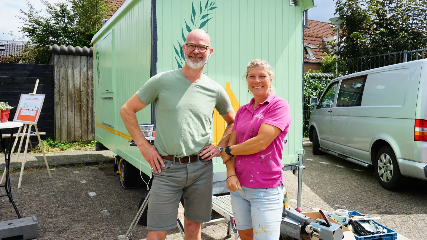 Schilderproject schaftwagen voor buurtzaam poject aardgasvrije warmte.