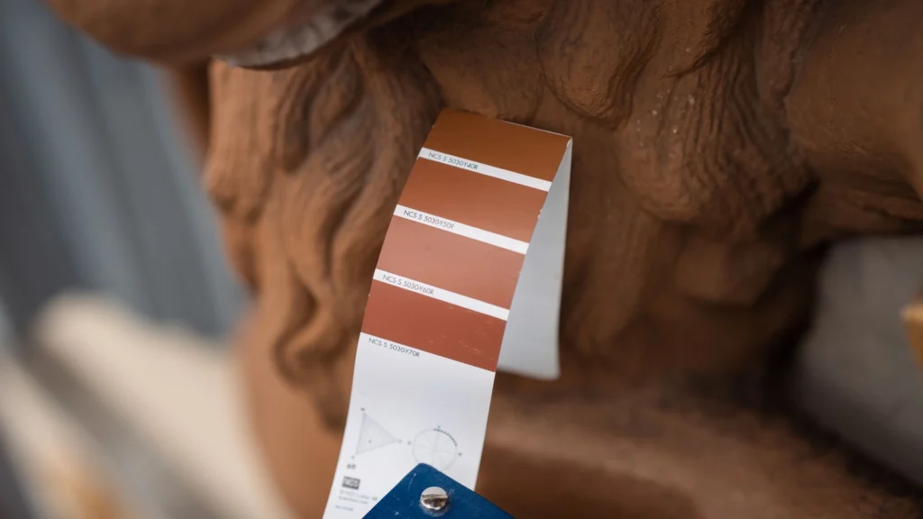 Visuele kleurbepaling met een Wiizonol kleurenwaaier