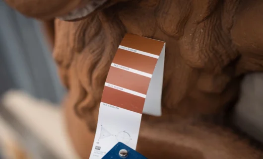 Visuele kleurbepaling met een Wiizonol kleurenwaaier